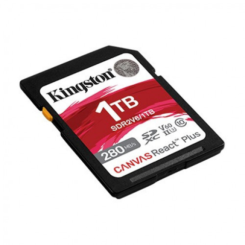 Карта пам`яті SDHC 1TB UHS-II/U3 Class 10 Kingston Canvas React Plus V60 SD R280/W150MB/s (SDR2V6/1TB)