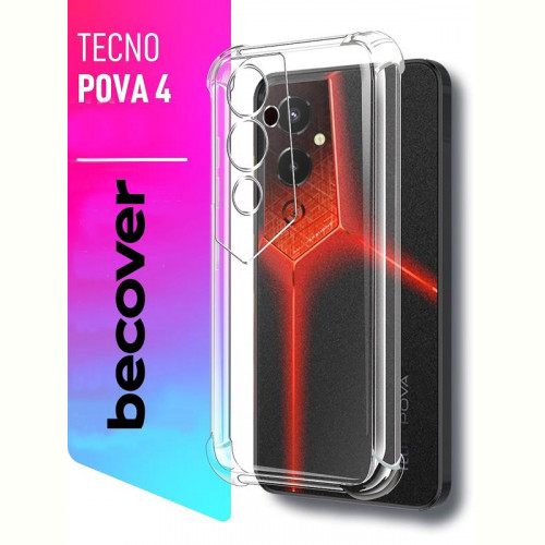 Чохол-накладка BeCover Anti-Shock для Tecno Pova 4 (LG7n) Clear (708903)