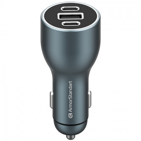 Автомобільний зарядний пристрій ArmorStandart Resolute Power ASPP-21 120W 2xUSB-C, USB (ARM70026)