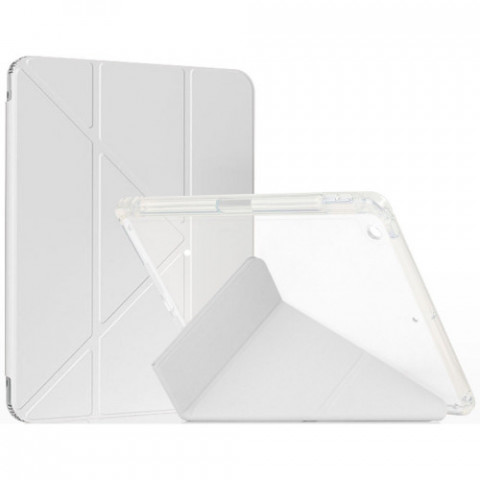 Чохол-книжка BeCover Ultra Slim Origami Transparent з кріпленням Apple Pencil для Apple iPad 10.2 2019/2020/2021 Gray (711099)