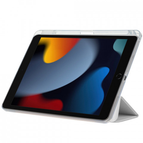 Чохол-книжка BeCover Ultra Slim Origami Transparent з кріпленням Apple Pencil для Apple iPad 10.2 2019/2020/2021 Gray (711099)