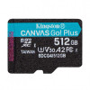 Карта пам`яті MicroSDXC 512GB UHS-I/U3 Class 10 Kingston Canvas Go! Plus R200/W160MB/s (SDCG4/512GBSP)