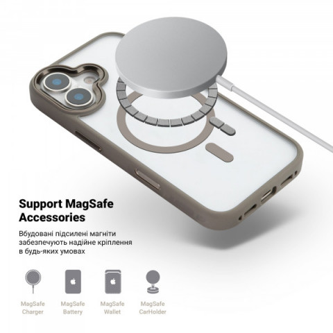 Чохол ArmorStandart Unit MagSafe для Apple iPhone 16 Titanium Grey (ARM78703)