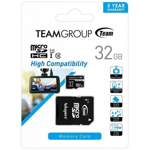 Карта пам`ятi MicroSDHC 32GB UHS-I Class 10 Team Dash Card + SD-adapter (TDUSDH32GUHS03)