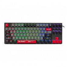 Механічна ігрова клавіатура Bloody S87 (Energy Red), червоні світчі, RGB підсвічування клавіш, USB, чорний