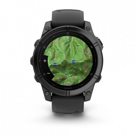 Смарт-годинник Garmin Fenix E 47mm AMOLED Slate Gray Steel with Black Silicone Band (010-03025-13)