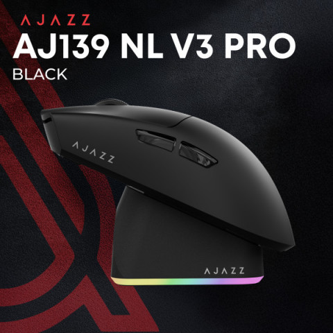 Бездротова миша Ajazz AJ139 Near Link V3 Pro+ Black (AJ139-NL-V3-PRO-B) Купити в Україні