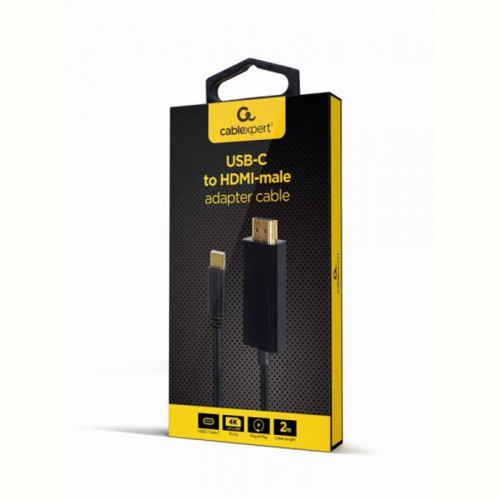 Кабель Cablexpert (A-CM-HDMIM-01) USB Type C - HDMI, 2 м, чорний