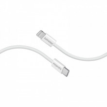 Кабель Promate USB Type-C - Lightning (M/M), 3 A, 27 W, 1.2 м, EcoLine-Ci120 White (ecoline-ci120.white)