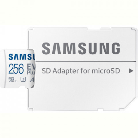 Карта пам`яті MicroSDXC 256GB UHS-I U3 V30 A2 Samsung Evo Plus + SD-адаптер (MB-MC256SA/EU)