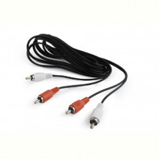 Аудіо-кабель Cablexpert (CCA-2R2R-10M), 2хRCA(M)-2хRCA(M), 10 м, чорний