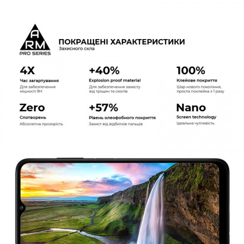 Захисне скло Armorstandart Pro для Samsung Galaxy A13 Black (ARM60680)