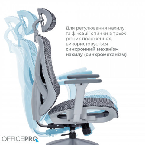 Крісло офісне Officepro Atlas (OC630G-DG-DG) Купити в Україні