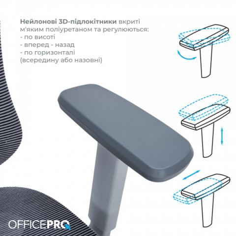 Крісло офісне Officepro Atlas (OC630G-DG-DG) Купити в Україні