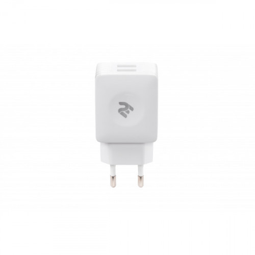 Мережевий ЗП 2Е Wall Charger USB-A Dual 2.4A White