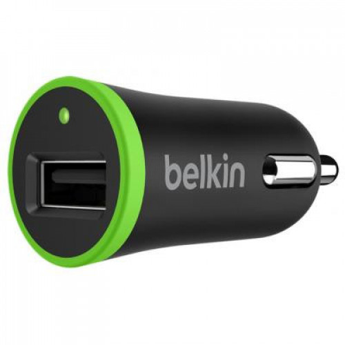 Автомобільний зарядний пристрій Belkin USB BoostUp Charger (Lightning сable, USB 2.4A) Black (F8J121bt04-BLK)