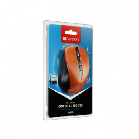 Мишка бездротова Canyon CNE-CMSW1O Orange USB