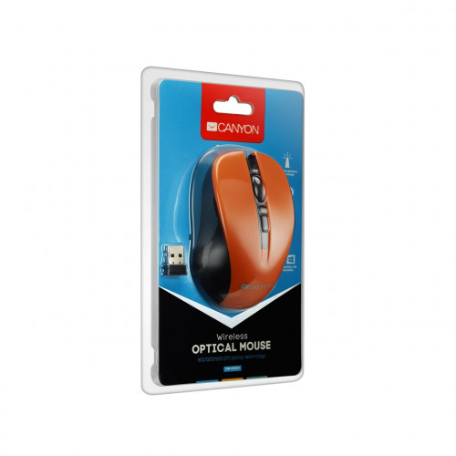 Мишка бездротова Canyon CNE-CMSW1O Orange USB