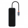 Type-C-Хаб Baseus AcmeJoy 6-Port Type-C HUB (Type-C to HDMI + 2xUSB3.0 + USB2.0 + Type-C PD&Data + R dark gray Купити в Україні