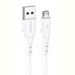 Кабель Foneng X81 USB - micro USB (M/M), 2.1 A, 1 м, White (X81-CA-MU)