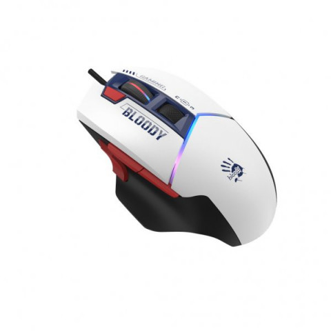 Миша ігрова Bloody W95 Ultra, колір біло-чорний