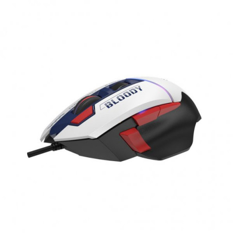 Миша ігрова Bloody W95 Ultra, колір біло-чорний