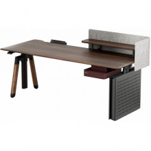 Комп’ютерний стіл з електрорегулюванням висоти Sihoo D07 1.8m Walnut/Black (D07A-101/D07J-101-AB/D07-P)