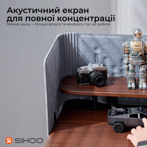 Комп’ютерний стіл з електрорегулюванням висоти Sihoo D07 1.8m Walnut/Black (D07A-101/D07J-101-AB/D07-P) Купити в Україні