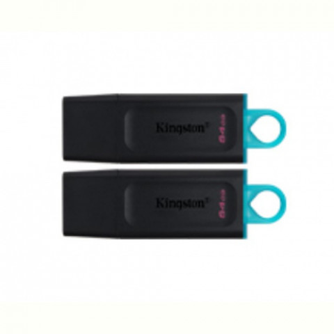 Флеш-накопичувач USB3.2 64GB Kingston DataTraveler Exodia Black/Blue 2 Pieces (DTX/64GB-2P)