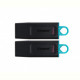 Флеш-накопичувач USB3.2 64GB Kingston DataTraveler Exodia Black/Blue 2 Pieces (DTX/64GB-2P)