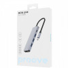 Type-C-Хаб Proove Iron Link 5 in 1 (3*USB3.0 + Type C + HDMI) silver Купити в Україні