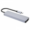 Type-C-Хаб Proove Iron Link 5 in 1 (3*USB3.0 + Type C + HDMI) silver Купити в Україні