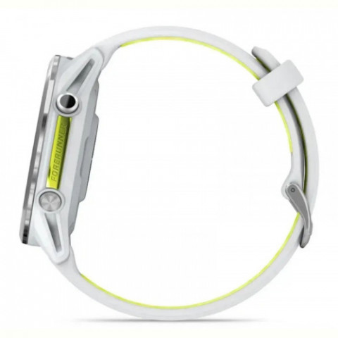 Смарт-годинник Garmin Forerunner 970 Whitestone Titanium with Whitestone/Translucent Amp Yellow Silicone with Silver Buckle (010-02969-61)