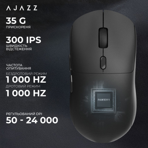 Бездротова миша Ajazz x Nacodex NJ07 MC Black (NJ07-MC-B) Купити в Україні