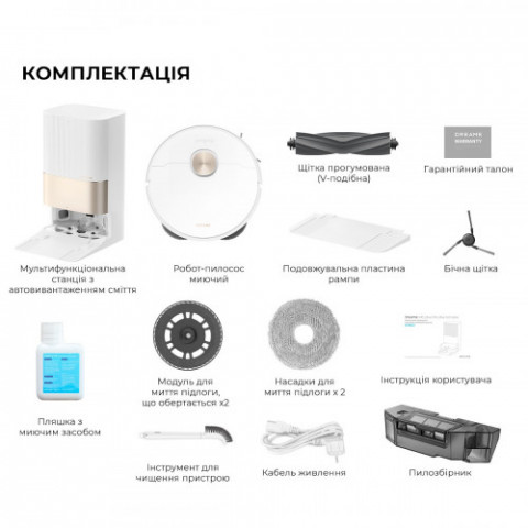 Робот-пилосос Dreame Bot X40 Ultra White (RLX63CE-Wh_)