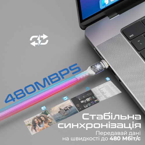 Кабель Promate USB Type-C - USB Type-C (M/M), 5 A, 100 W, 1.2 м, Lucidline-CC120 White (lucidline-cc120.white)