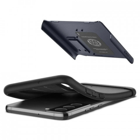 Чохол-накладка Spigen Slim Armor для Samsung Galaxy S22 Plus SM-S906 Metal Slate (ACS03978)