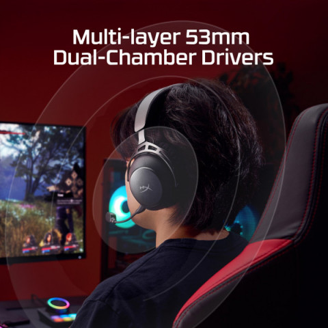 Гарнітура ігрова HyperX Cloud Alpha 2 WL/BT/mini-jack/USB-A/USB-C, 0.5м/1.5м, чорний