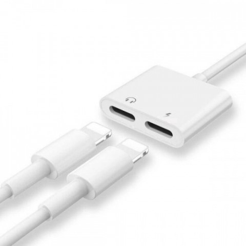 Перехідник XO Lightning - 2хLightning (M/F) with control White (XO-NBR172A-WH)