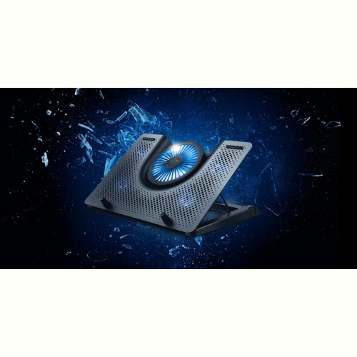 Охолоджуюча підставка для ноутбука Trust GXT 1125 Quno Blue LED 17.3" Black (23581)