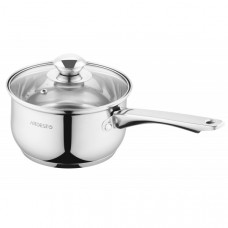 Ківш зі скляною кришкою Ardesto Gemini Gourmet Spoleto, 1.6л, нержавіюча сталь