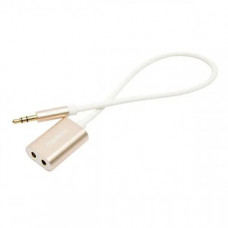 Адаптер Remax RL-S20 Sharing AUX 3.5 miniJack (2*F-M) Gold (2000700007109)