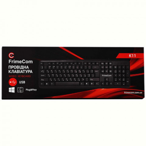 Клавіатура FrimeCom K11 Ukr Black USB