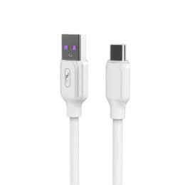 Кабель SkyDolphin S56T Super Fast TPE USB - Type C 1м, White (USB-000572)