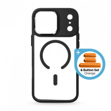 Чохол ArmorStandart Unit-C MagCase для Apple iPhone 17 Pro Max Black + Orange Button Set (ARM90589)