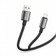 Кабель ColorWay USB - Lightning (M/M), zinc alloy braided, 3А, 2 м, Black (CW-CBUL099-BK)