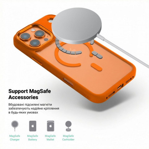 Чохол ArmorStandart Unit-C MagCase для Apple iPhone 17 Pro Max Orange (ARM86623)