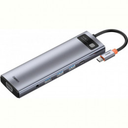 Концентратор USB-C Baseus Metal Gleam Series 11in1 Gray (CAHUB-CT0G)