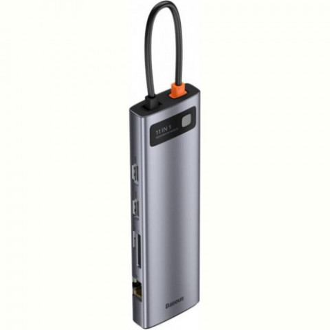 Концентратор USB-C Baseus Metal Gleam Series 11in1 Gray (CAHUB-CT0G)