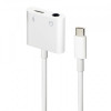 Адаптер Cablexpert USB Type-C - 3.5 мм/USB Type-C (M/F), 0.1 м, White (A-CM-3.5FP-01)